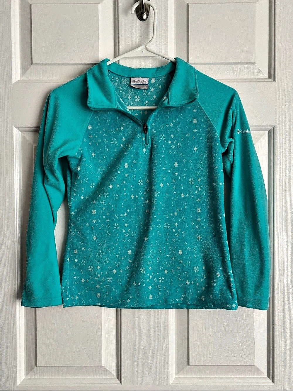 Columbia Girl's Print Half-Zip Fleece Pullover Glacial IV Print
